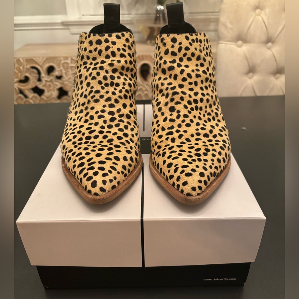 Dolce Vita Santo Leopard Calf Hair Bootie